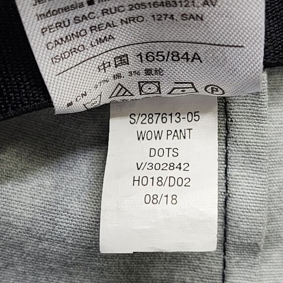 Old Navy Pants Women 14 Black White Polka Dot Wow Ankle High Rise Stretch Preppy - Picture 7 of 12